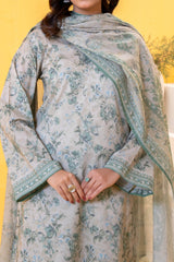 NUSLW3067 Printed Lawn Suit - Unstitched 3Pc