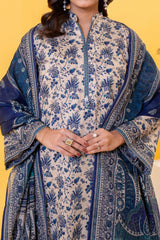  Printed Lawn Suit 3Pc with Printed Dupatta and Dyed Cambric Trouser