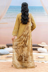 NUSLD3094 Dobby Embroidered Lawn Suit - Unstitched 3Pc