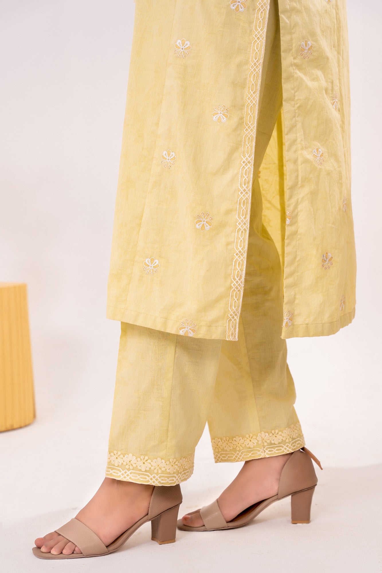 Zest - NPSJ3146 Embroidered Cotton Jacquard Suit ( Stitched 3 Pc)