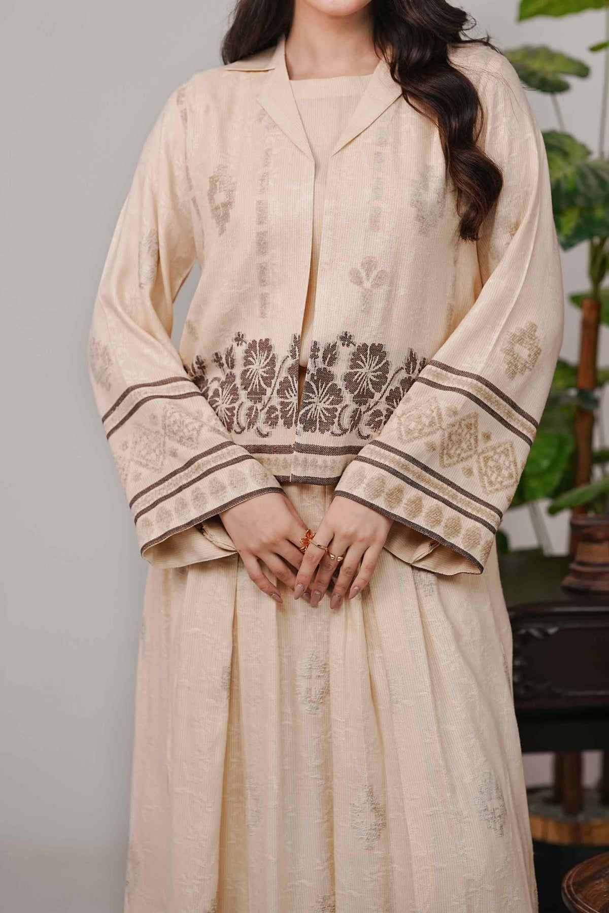 BUTTER - Unstitched Velvet Jacquard Suit (3 Piece) 3193