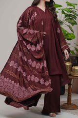 LUXE - Unstitched Velvet Jacquard Suit (3 Piece) 3200