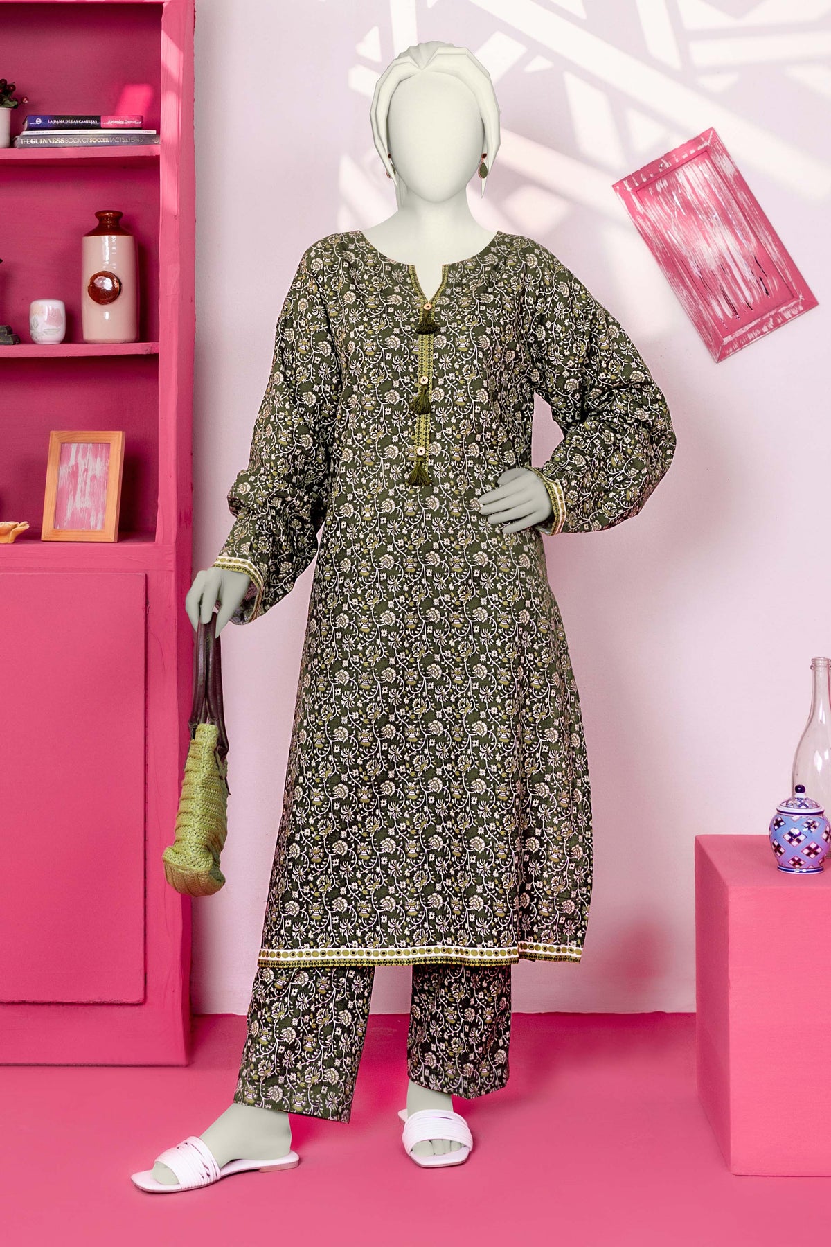 NPW2040 Khaddar Co-Ord - Stitched 2 Pc