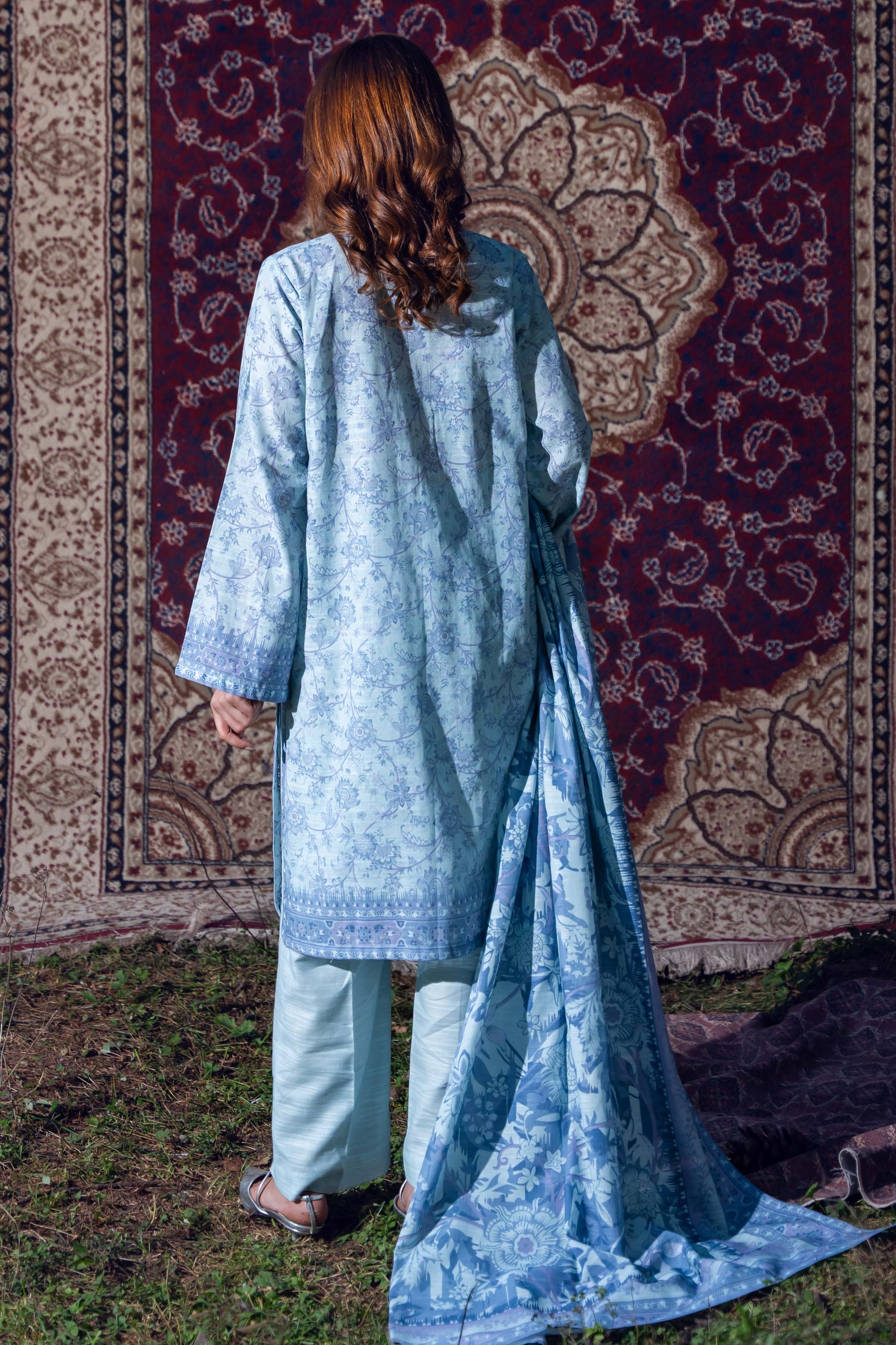 PANSY - Printed Unstitched Khaddar Suit (3 Piece) 3138