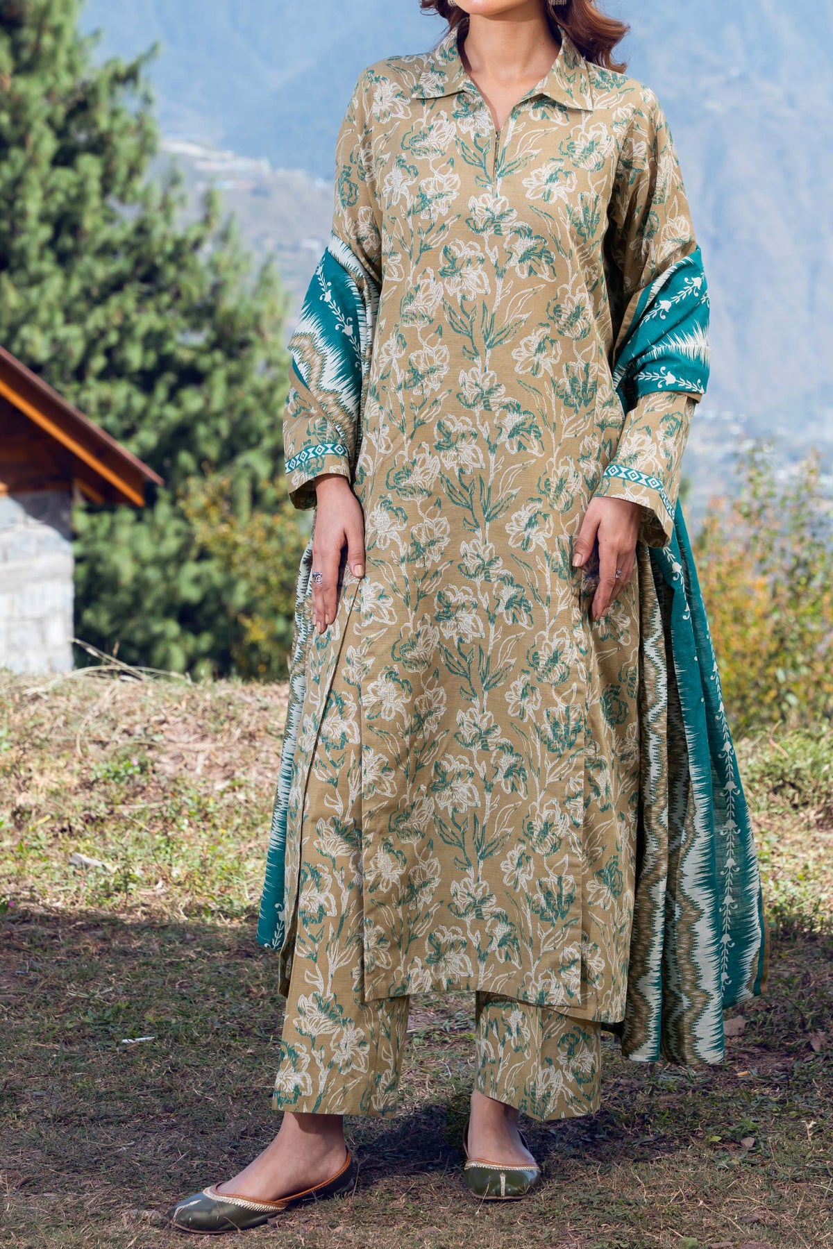NPWKP3049 - Printed Khaddar (Stitched 3Pc)