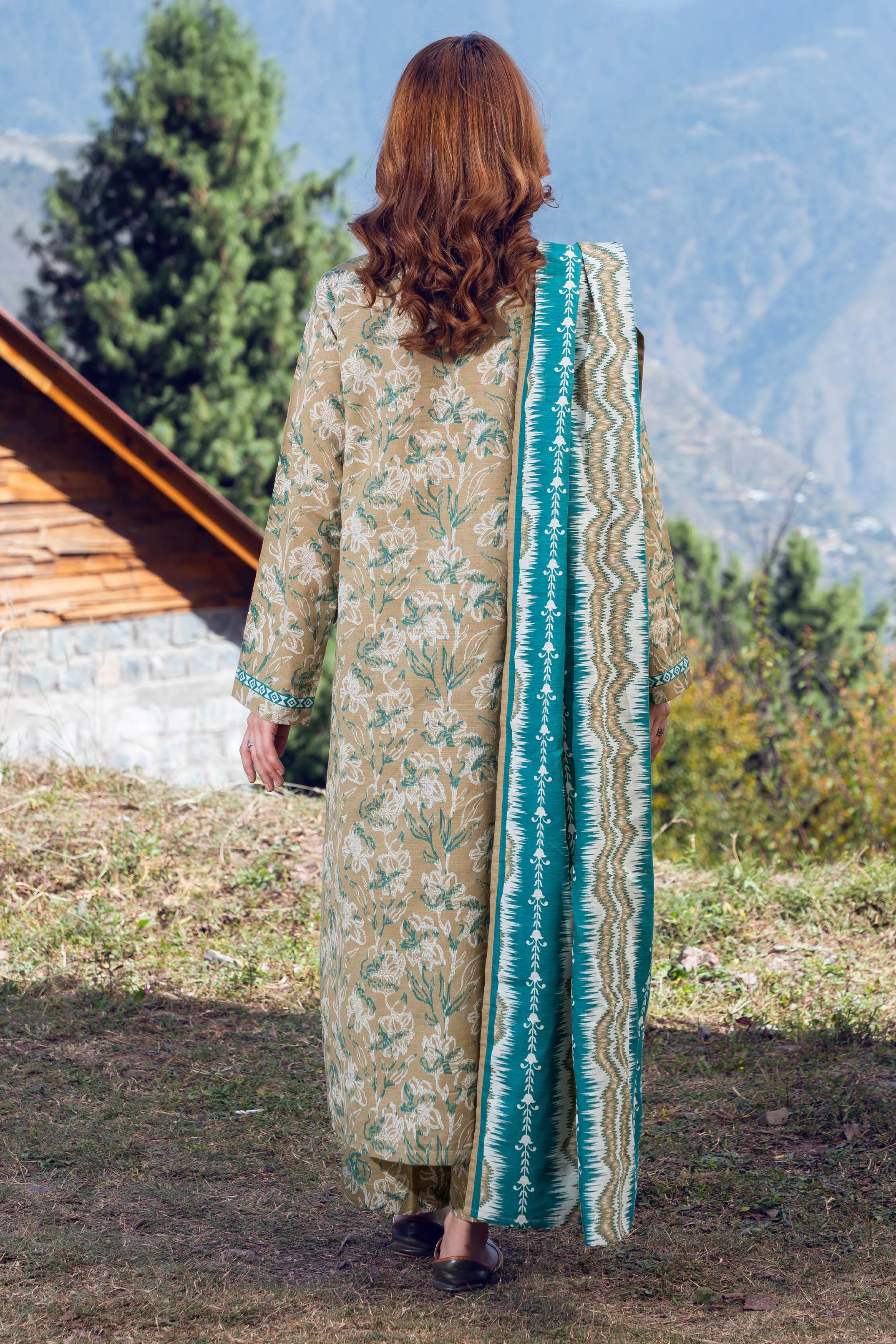 FERN - Printed Unstitched Khaddar Suit (3 Piece) 3136
