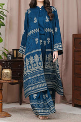 TEAL - Unstitched Velvet Jacquard Suit (3 Piece) 3195