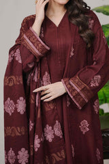 LUXE - Unstitched Velvet Jacquard Suit (3 Piece) 3200