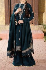 AZURE - Peach Embroidered (3Pcs) - 3202