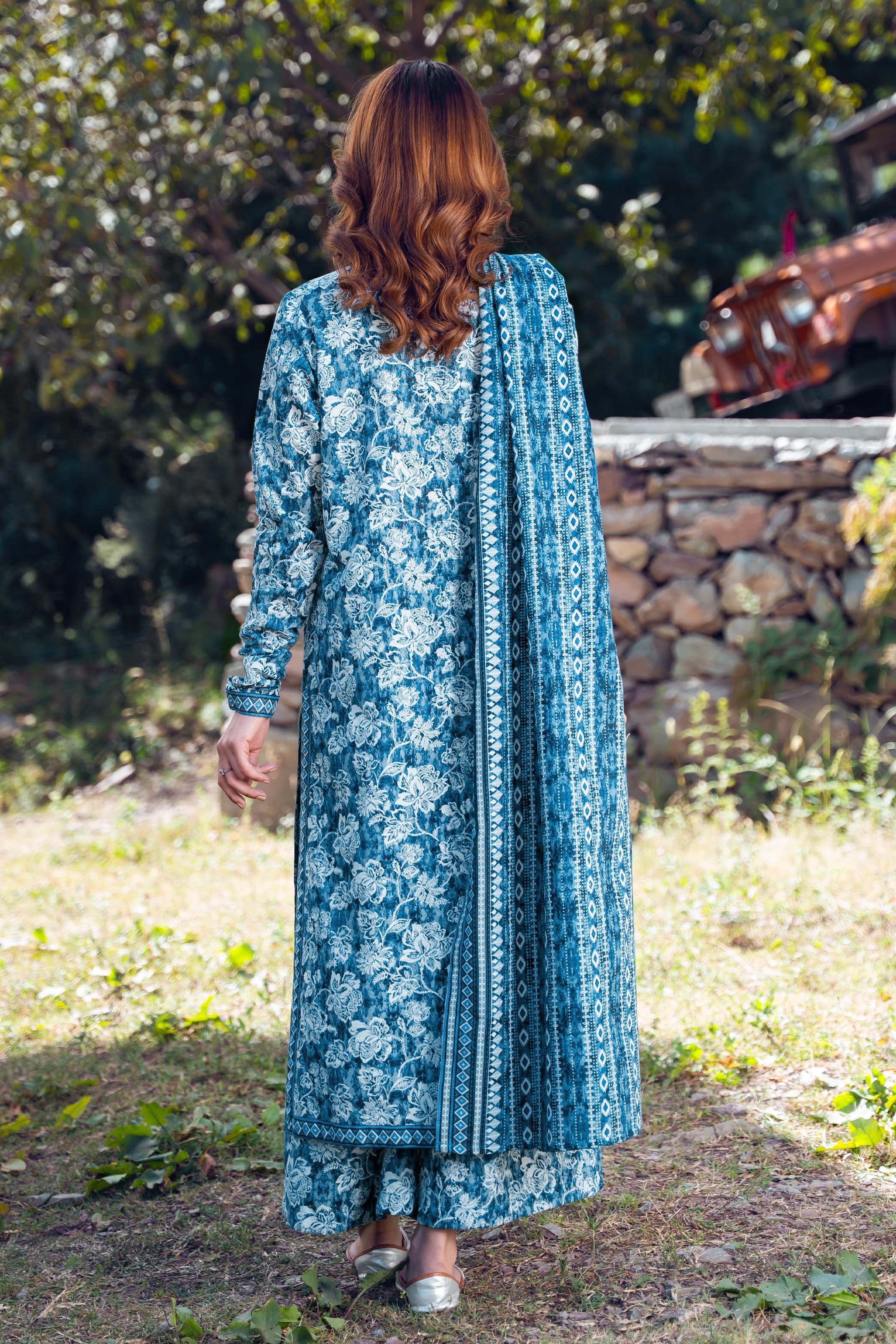 PRUSSIAN - Printed Unstitched Khaddar Suit (3 Piece) 3130