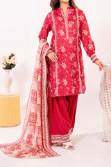 NPSE3141 Printed Embroidered Lawn Suit - 3 Piece