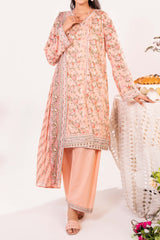 NPSE3139 Printed Embroidered Lawn Suit - 3 Piece