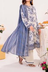 NPSE3142 Printed Embroidered Lawn Suit - 3 Piece
