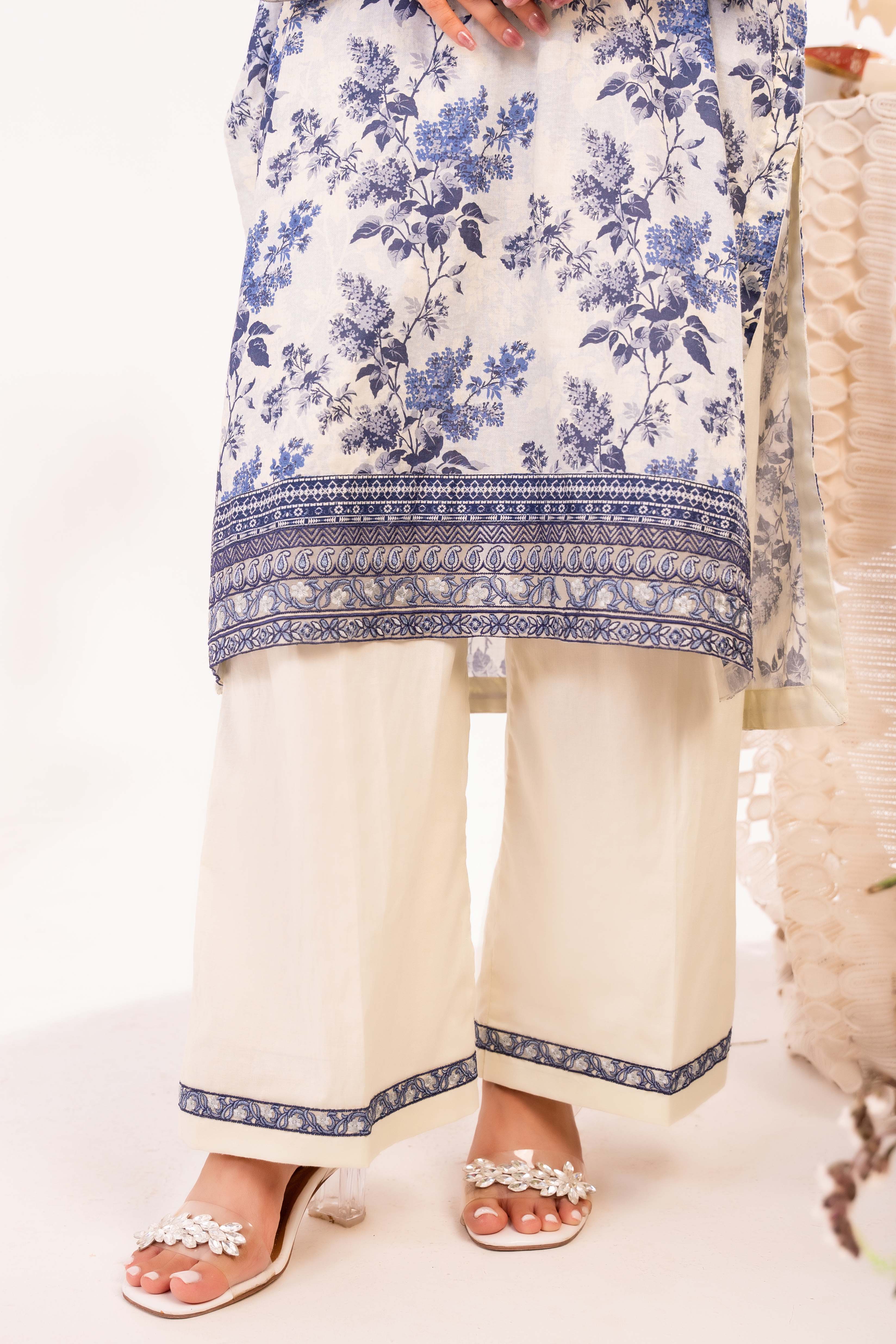 NPSE3142 Printed Embroidered Lawn Suit - 3 Piece