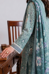 NUSLW3401 Printed Lawn Suit - Unstitched 3Pc
