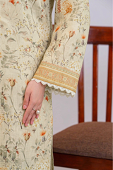 NUSLW3404 Printed Lawn Suit - Unstitched 3Pc