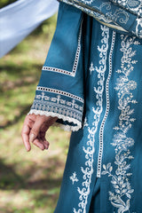 NUSLCE3153 Embroidered Cambric Suit - Unstitched 3Pc