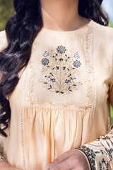 NUSLCE3156 Embroidered Cambric Suit - Unstitched 3Pc