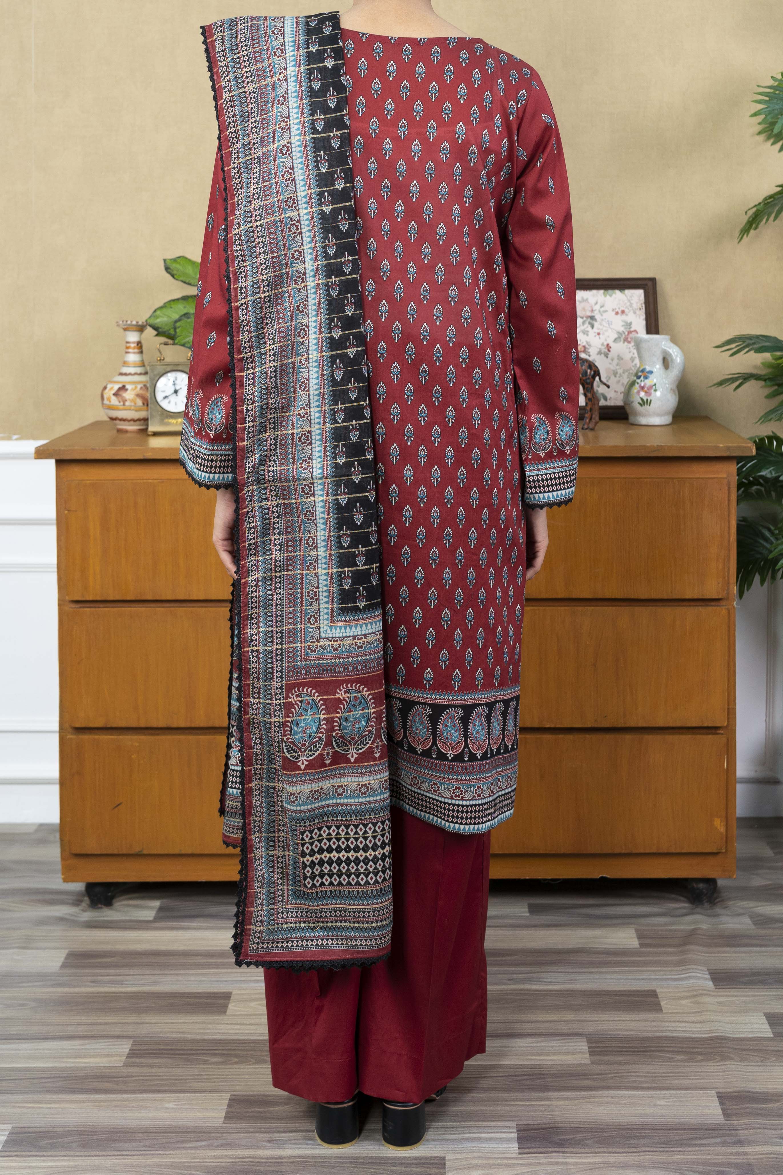 NUSL3249 Printed Lawn Suit - Unstitched 3Pc