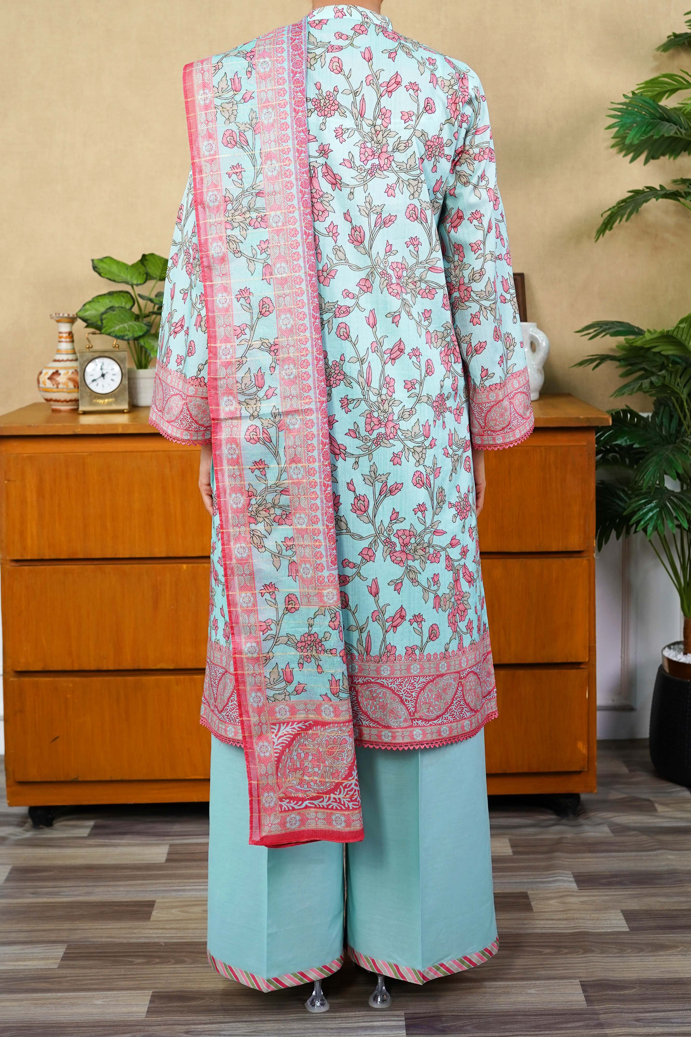 NPSF3167 Fancy Lawn Suit - Stitched 3 PC