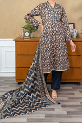 NUSL3241 Printed Lawn Suit - Unstitched 3Pc