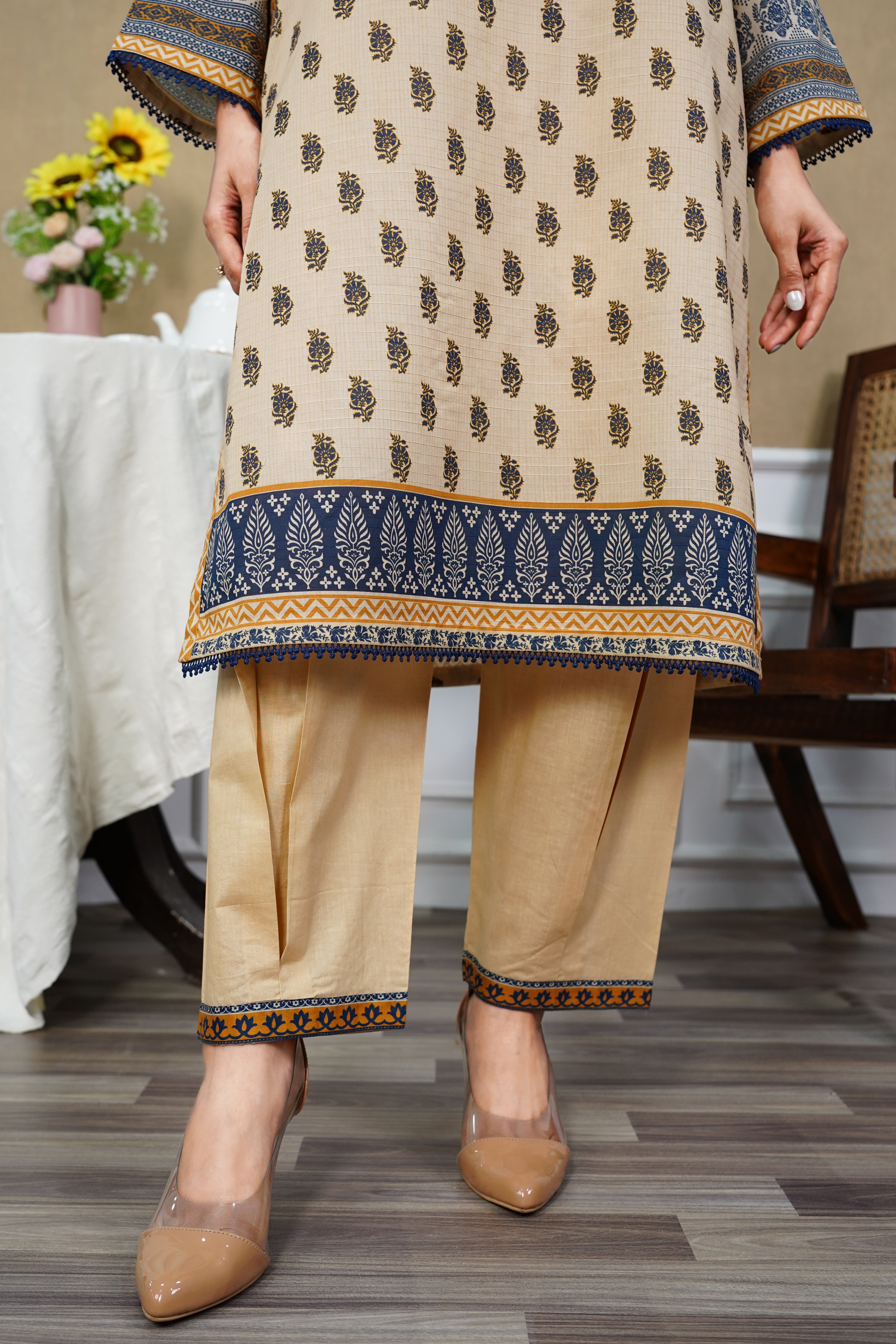 NPSL3114 Digital Printed Lawn Suit - Stitched 3 PC