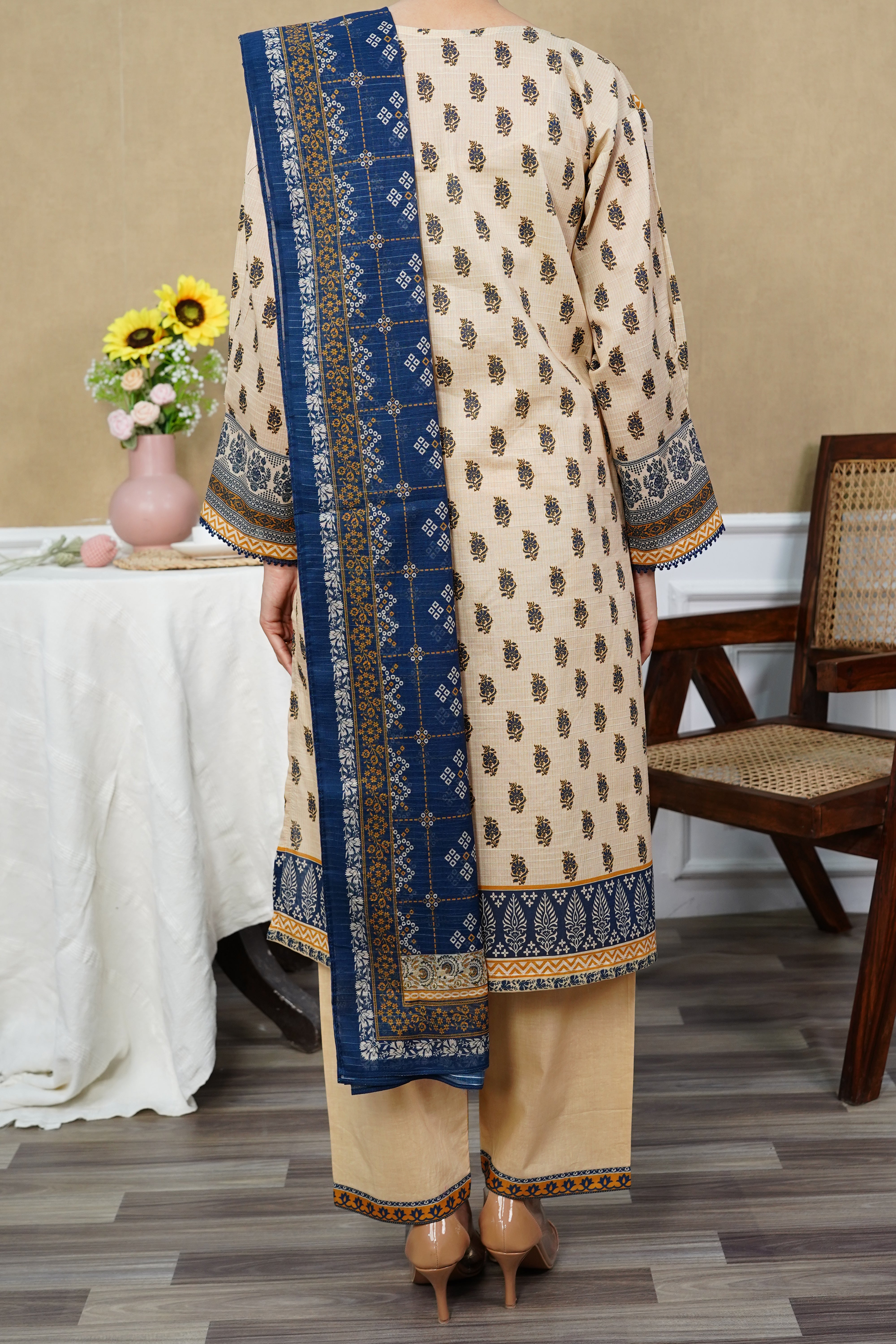 NPSL3114 Digital Printed Lawn Suit - Stitched 3 PC