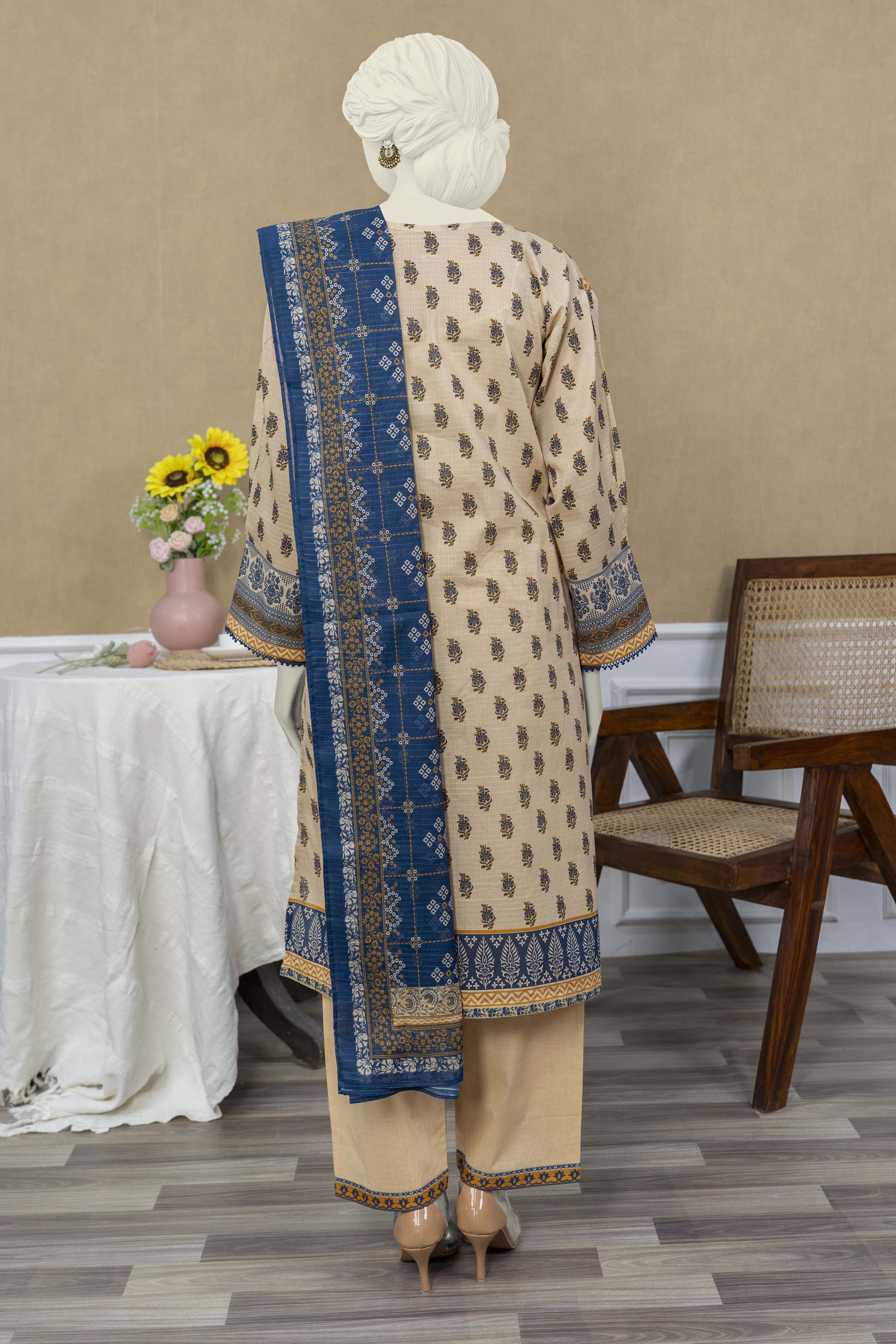 NPSL3173 Digital Printed Lawn Suit - Stitched 3 PC