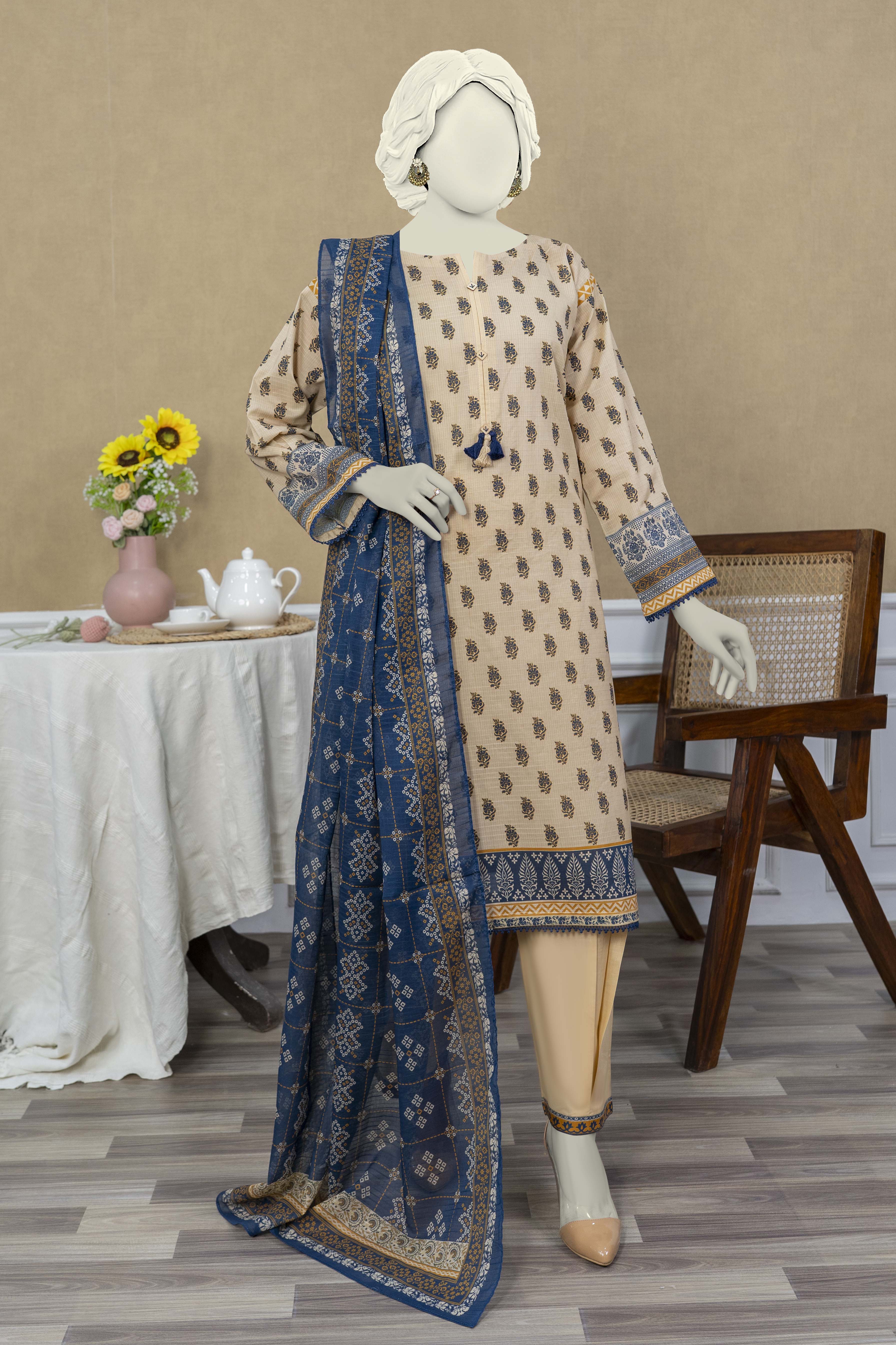 NPSL3173 Digital Printed Lawn Suit - Stitched 3 PC