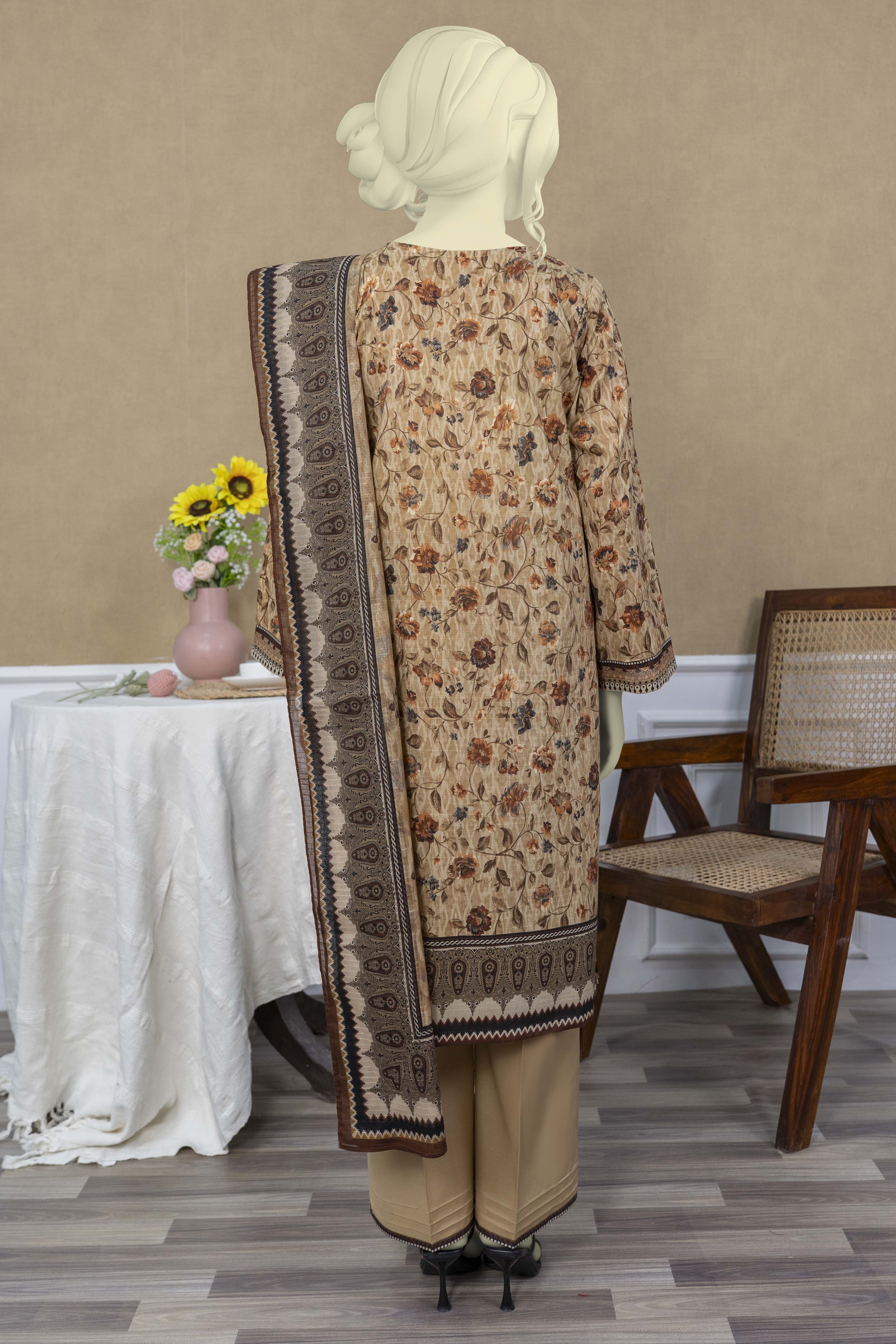 NUSL3263 Printed Lawn Suit - Unstitched 3Pc