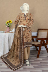NUSL3263 Printed Lawn Suit - Unstitched 3Pc