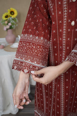 NUSL3260 Printed Lawn Suit - Unstitched 3Pc