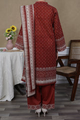 NUSL3260 Printed Lawn Suit - Unstitched 3Pc