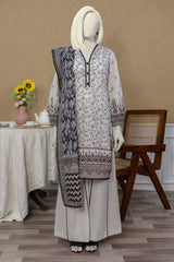 NPSL3174 Digital Printed Lawn Suit - Stitched 3 PC