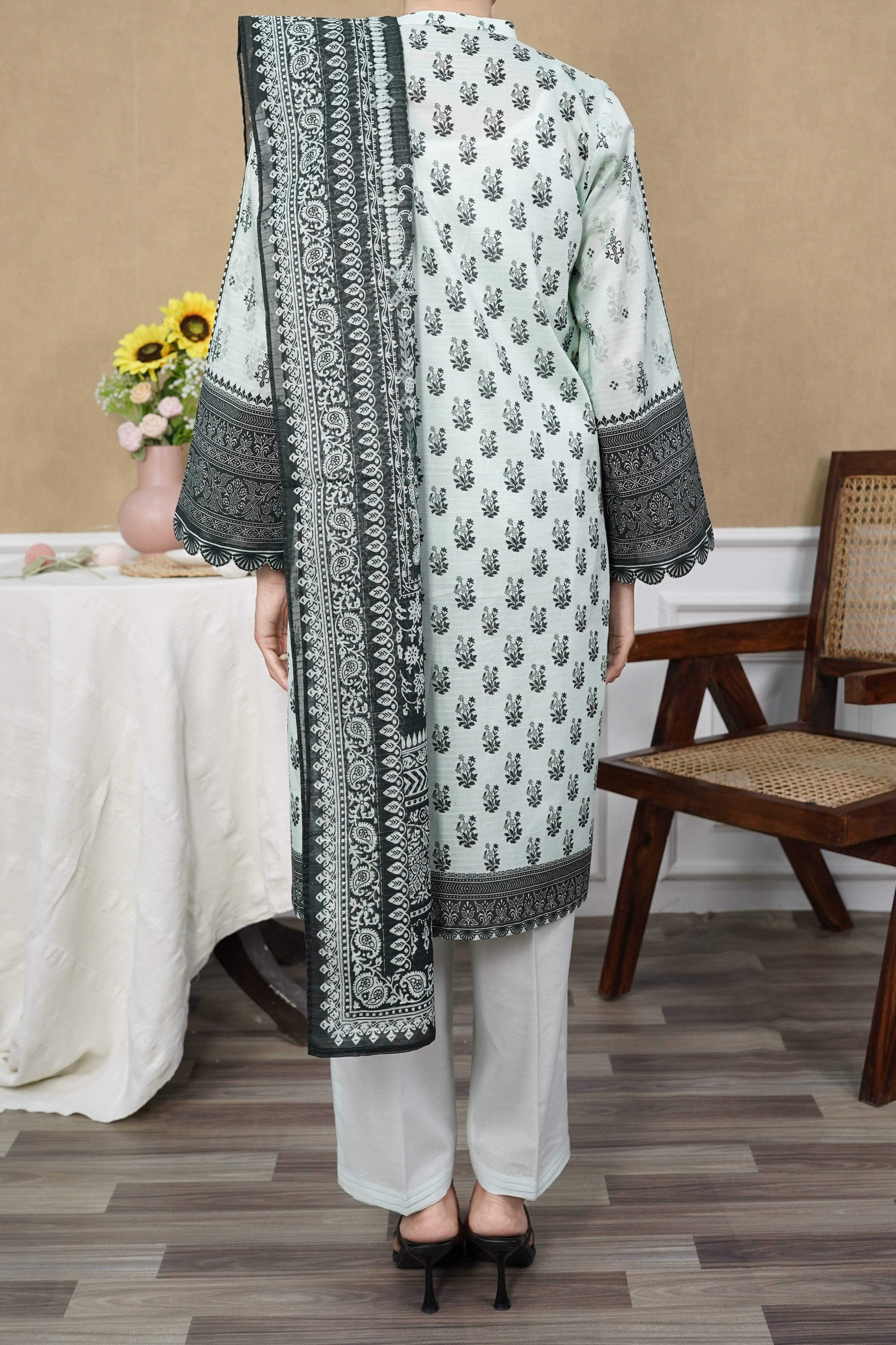 NPSL3113 Digital Printed Lawn Suit - Stitched 3 PC