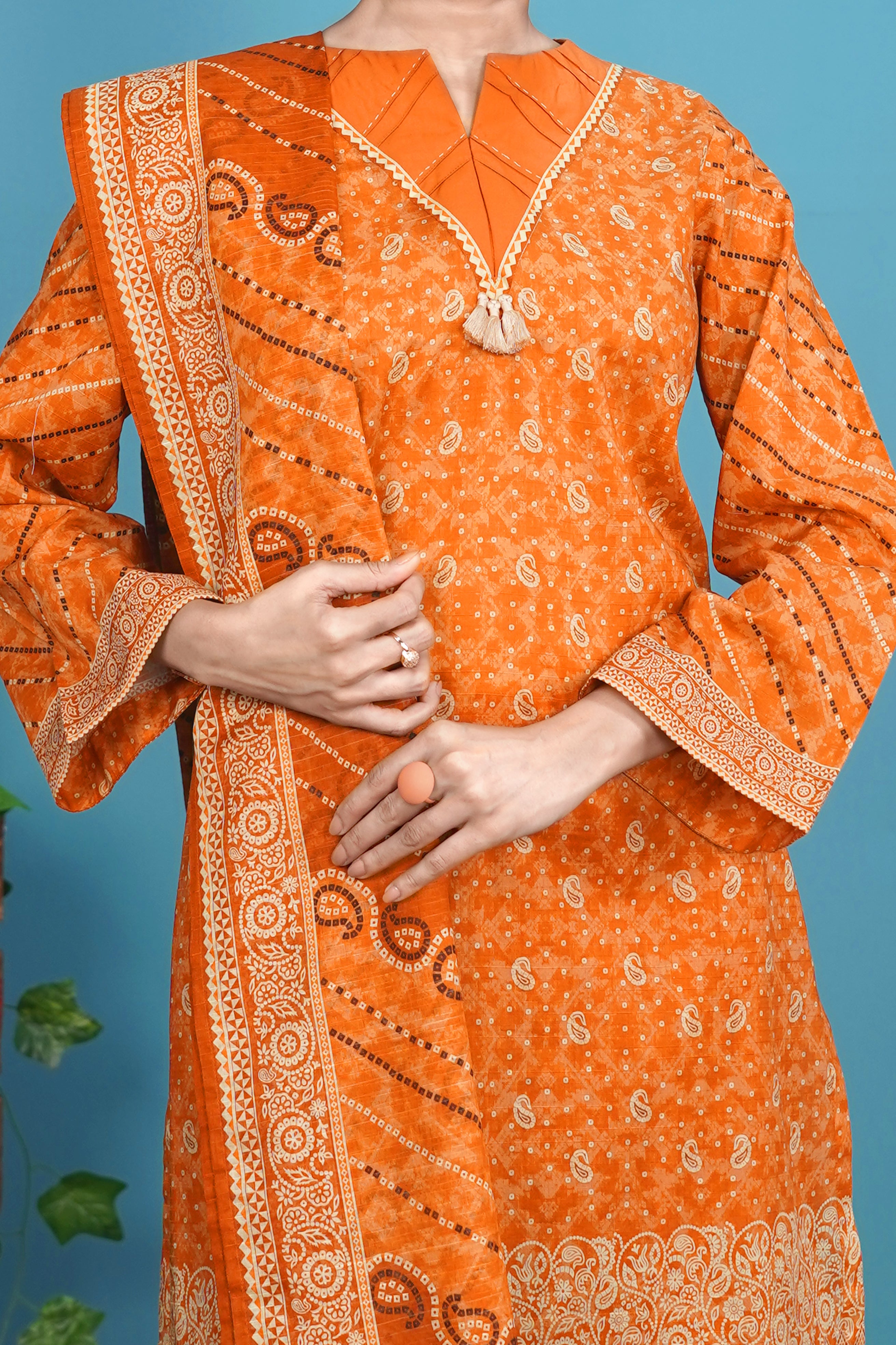 NUSL3280 Printed Lawn Suit - Unstitched 3Pc