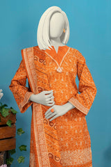 NUSL3280 Printed Lawn Suit - Unstitched 3Pc
