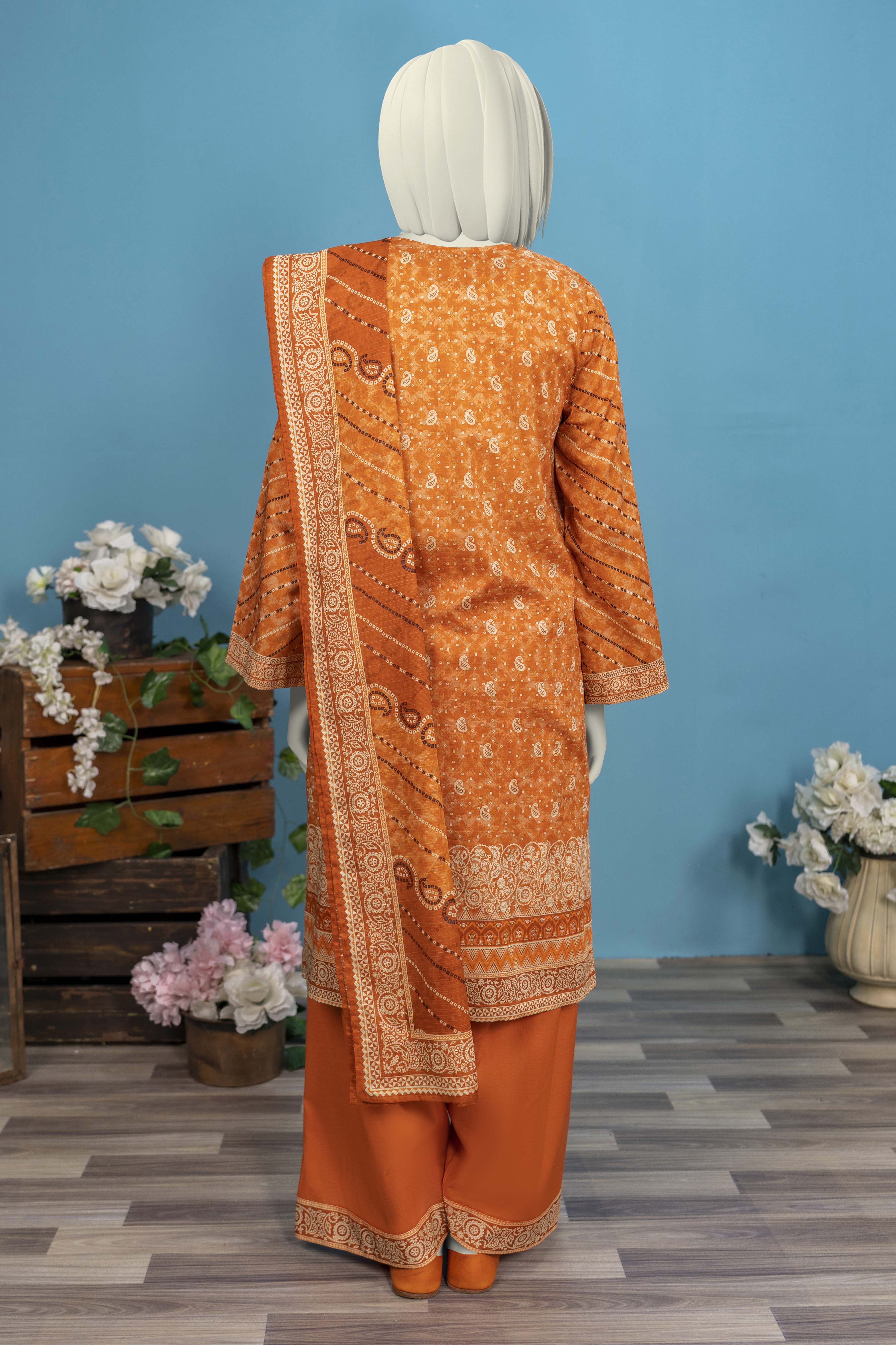 NUSL3280 Printed Lawn Suit - Unstitched 3Pc
