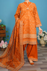 NUSL3280 Printed Lawn Suit - Unstitched 3Pc