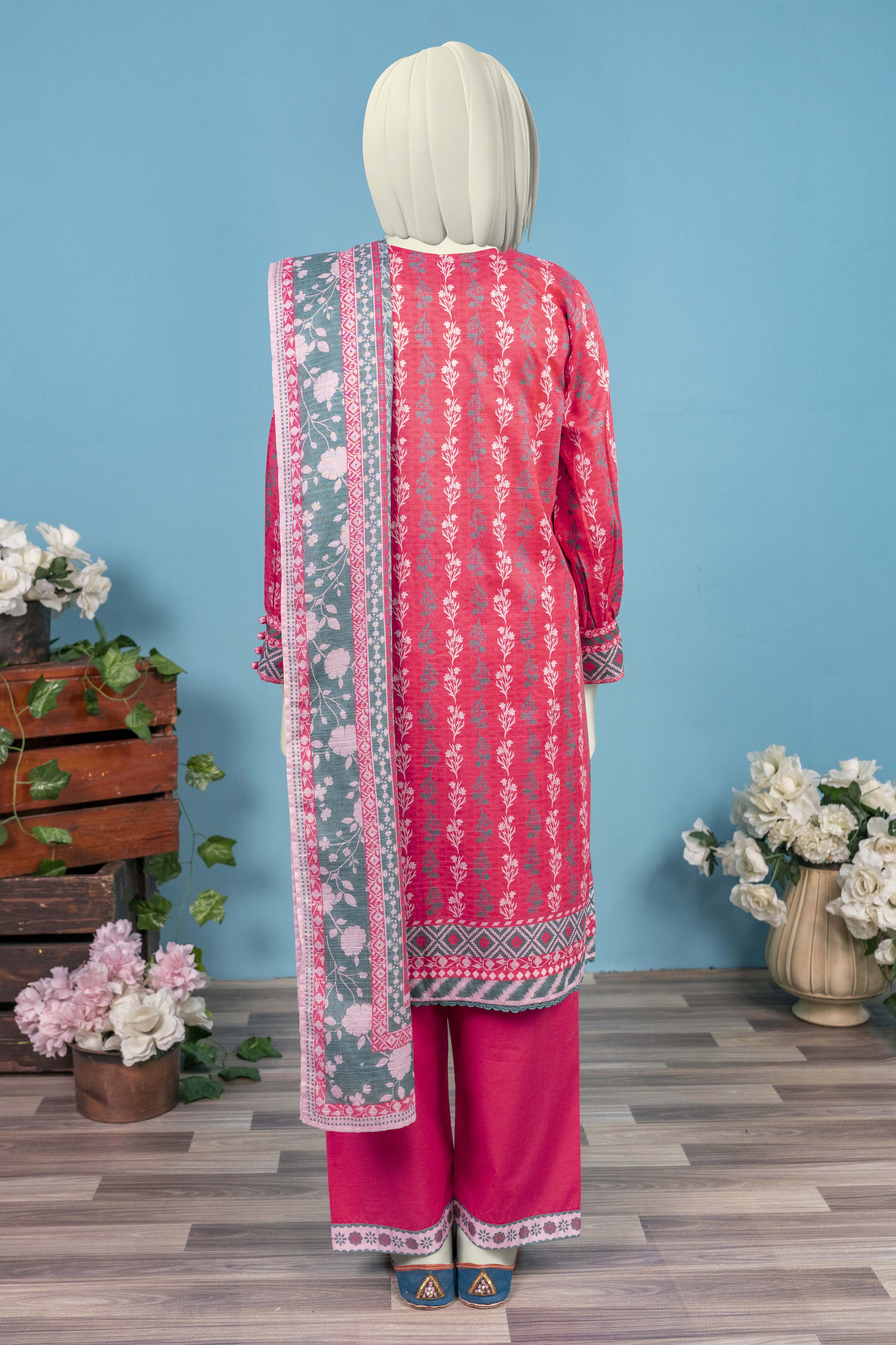NUSL3276 Printed Lawn Suit - Unstitched 3Pc