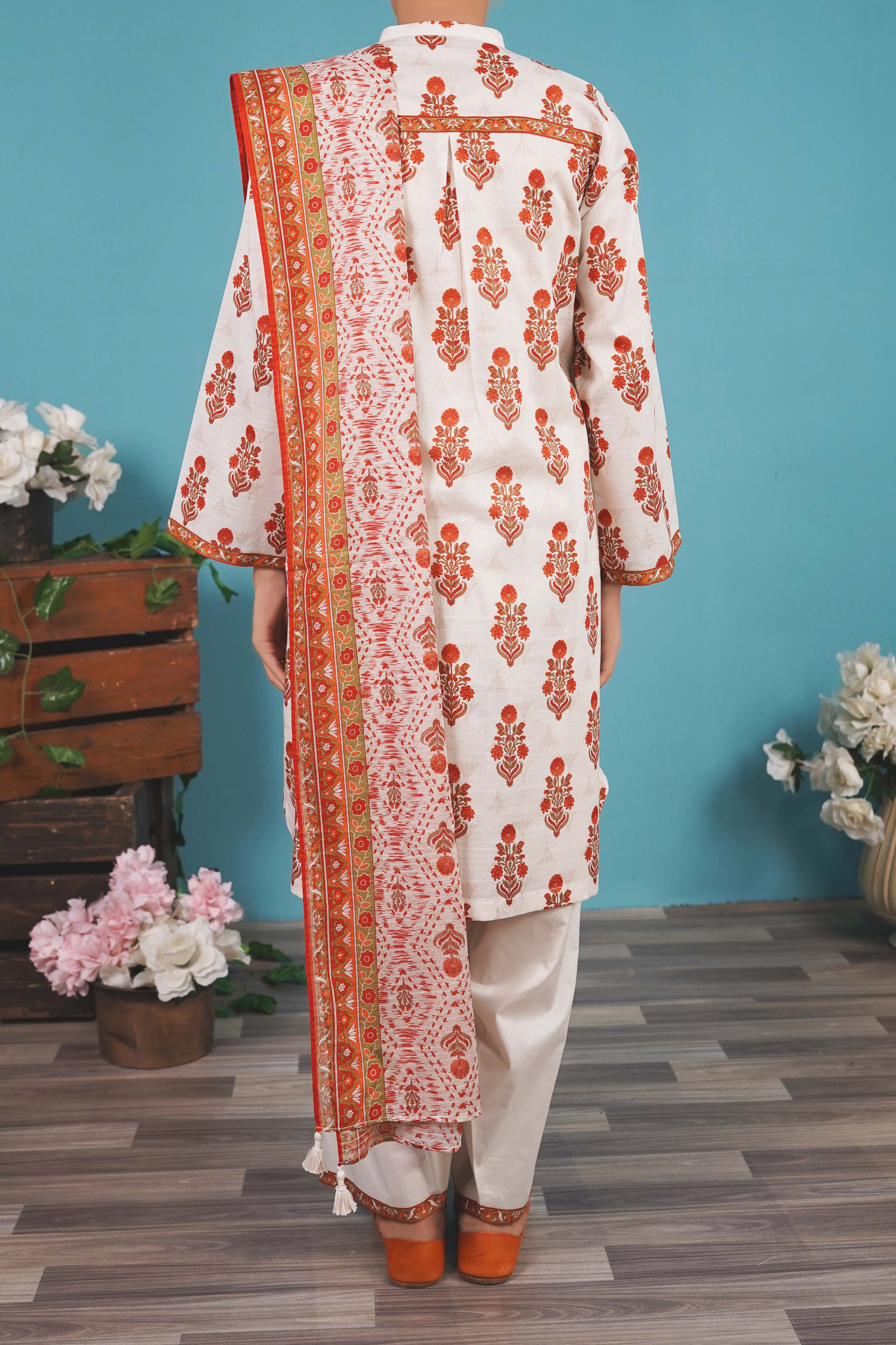 NUSL3340 Printed Lawn Suit - Unstitched 3Pc