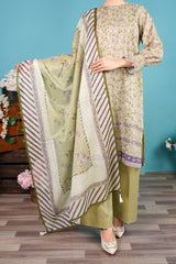 NUSL3282 Printed Lawn Suit - Unstitched 3Pc