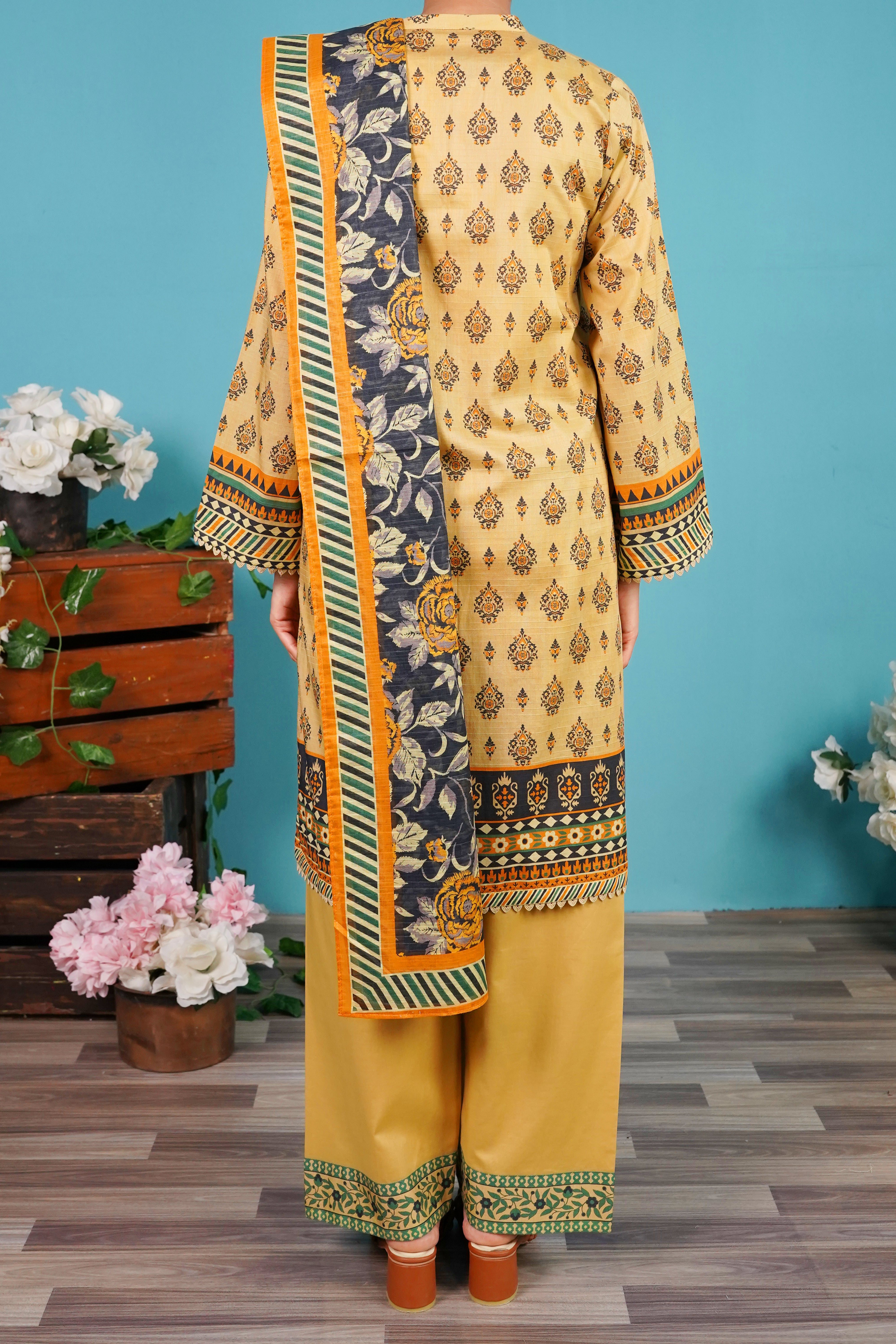 NUSL3283 Printed Lawn Suit - Unstitched 3Pc