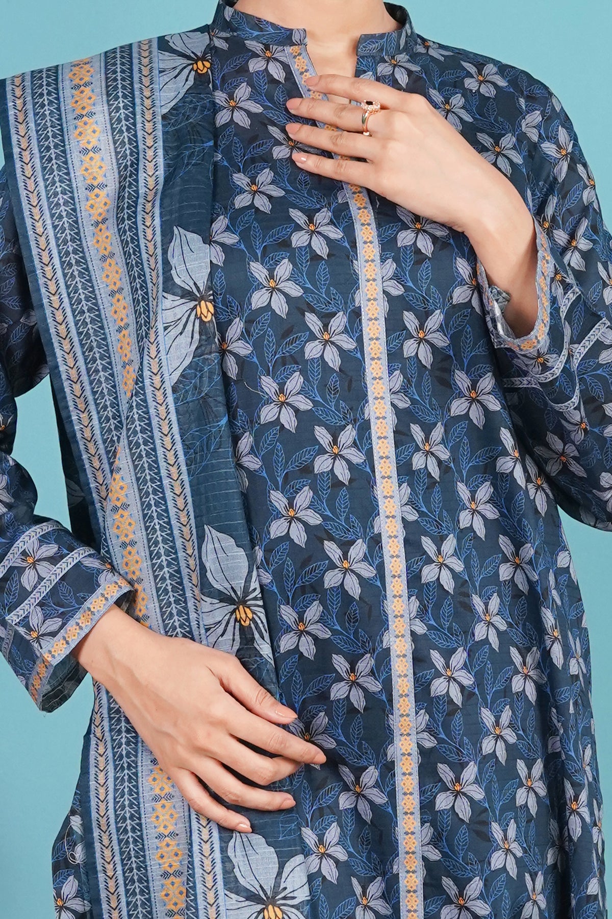 NUSL3278 Printed Lawn Suit - Unstitched 3Pc