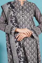 NUSL3279 Printed Lawn Suit - Unstitched 3Pc