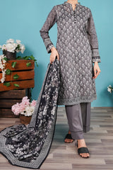 NUSL3279 Printed Lawn Suit - Unstitched 3Pc
