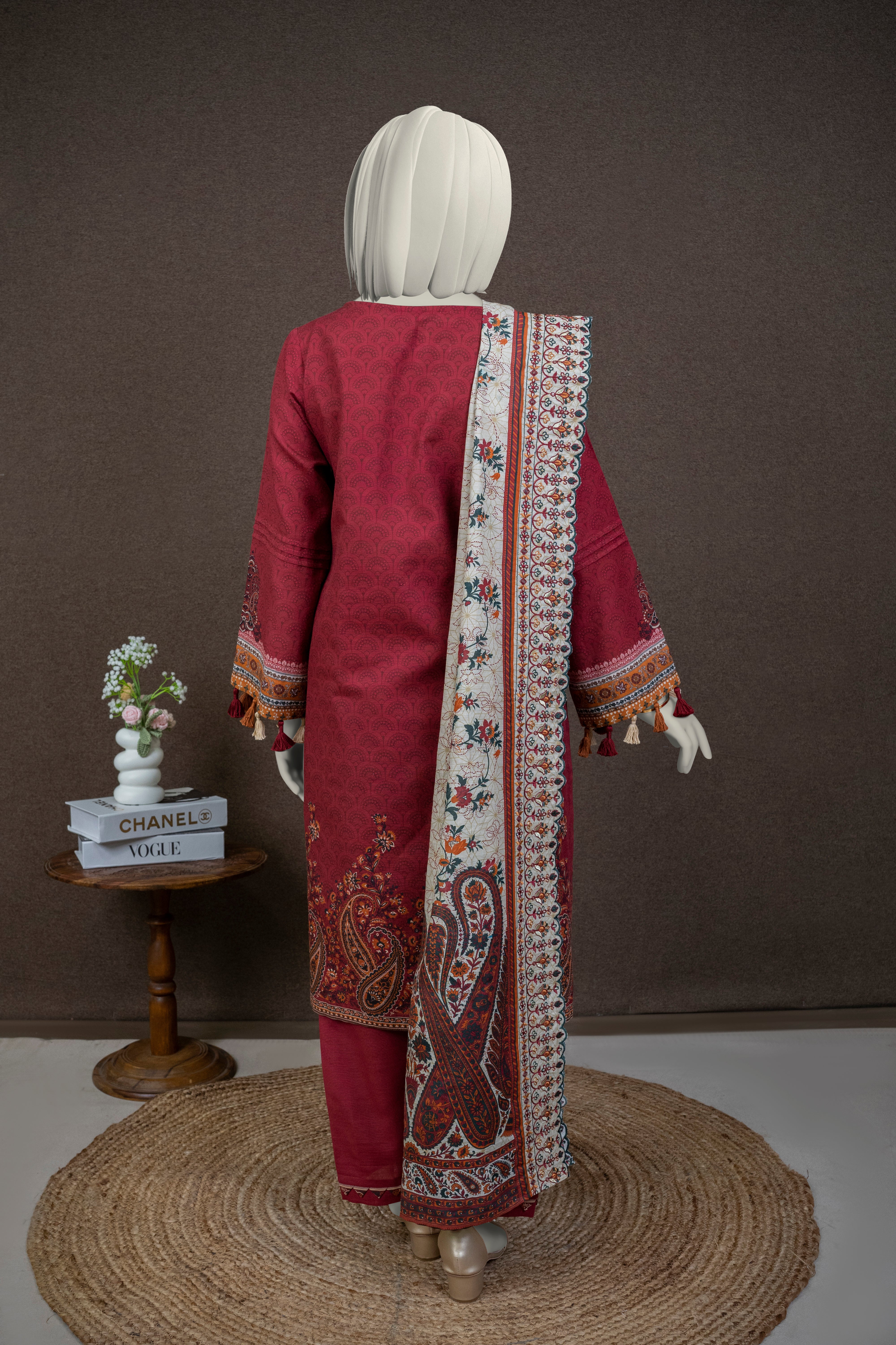 NPWE3040 - Printed Embroidered Khaddar (Stitched 3Pc)