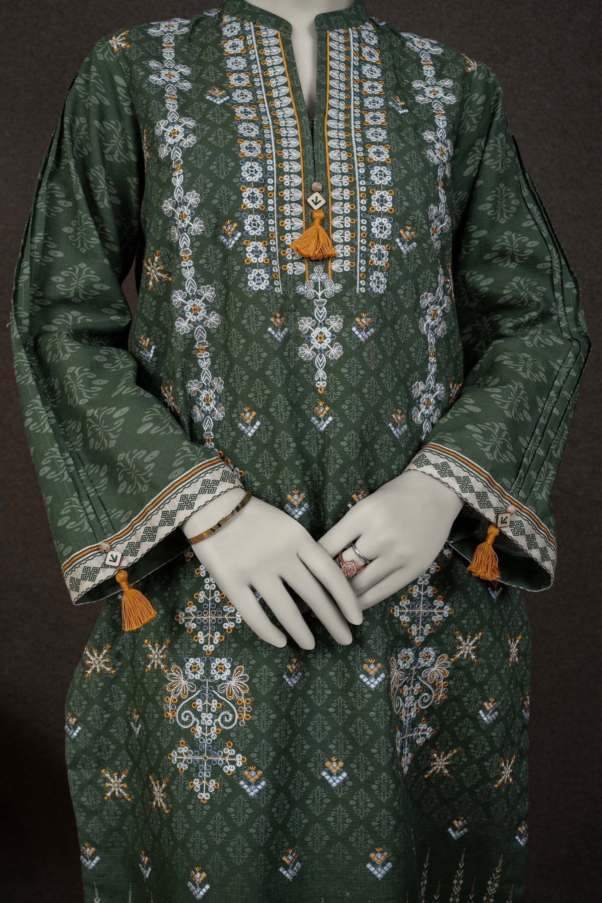 NUWE3120 Printed Embroidered Khaddar Suit - 3 Piece