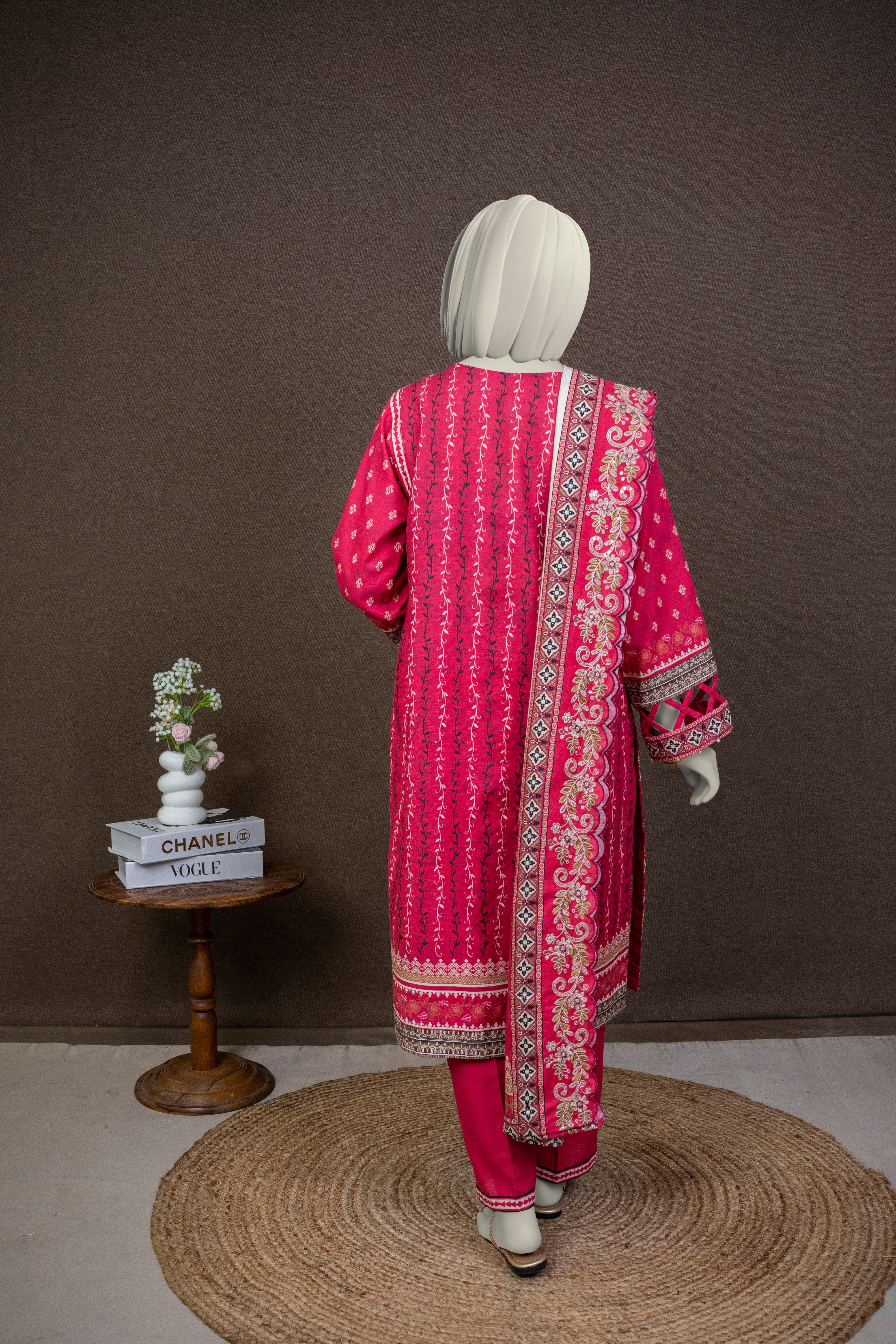 NPWE3038 - Printed Embroidered Khaddar (Stitched 3Pc)