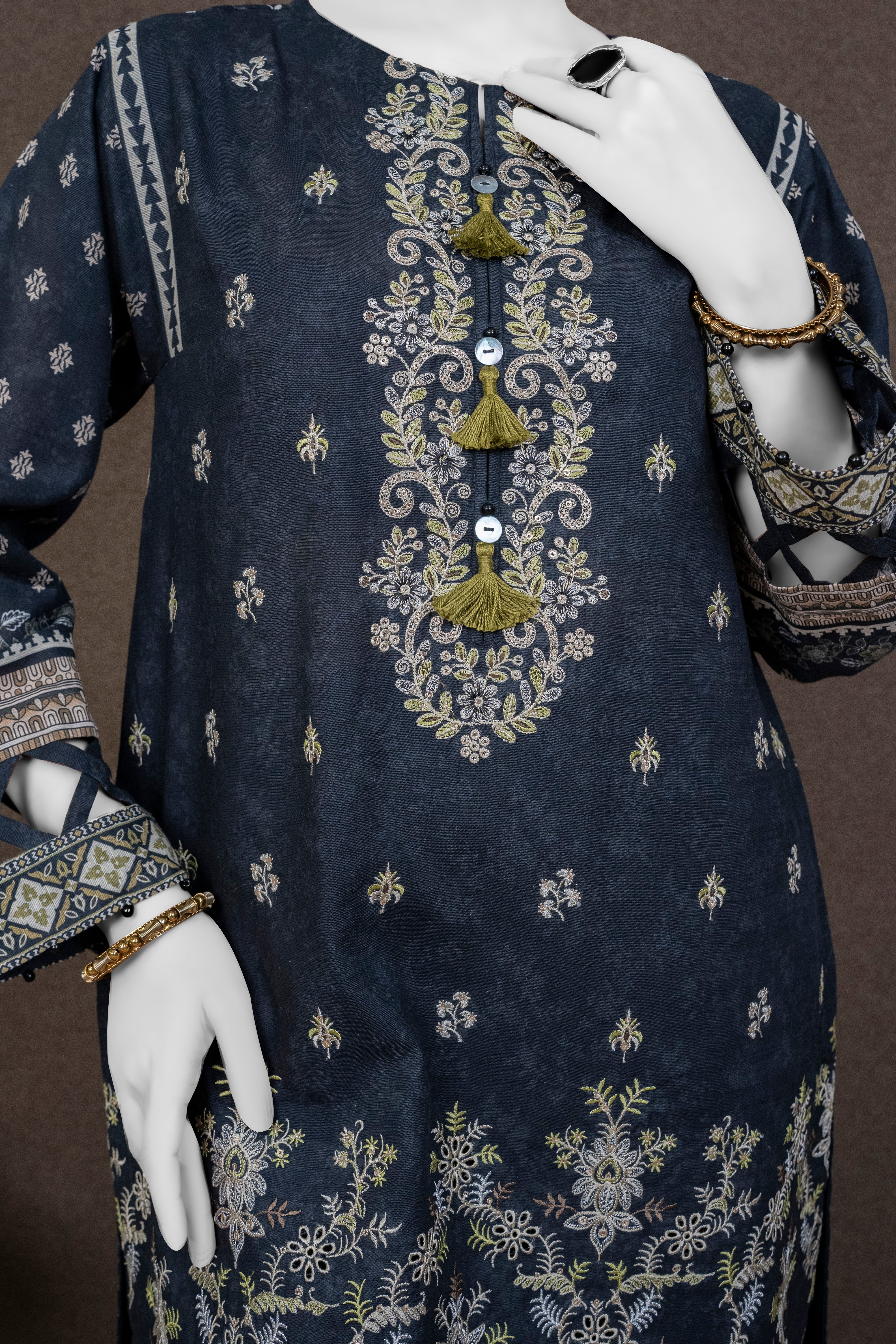 NPWE3039 - Printed Embroidered Khaddar (Stitched 3Pc)